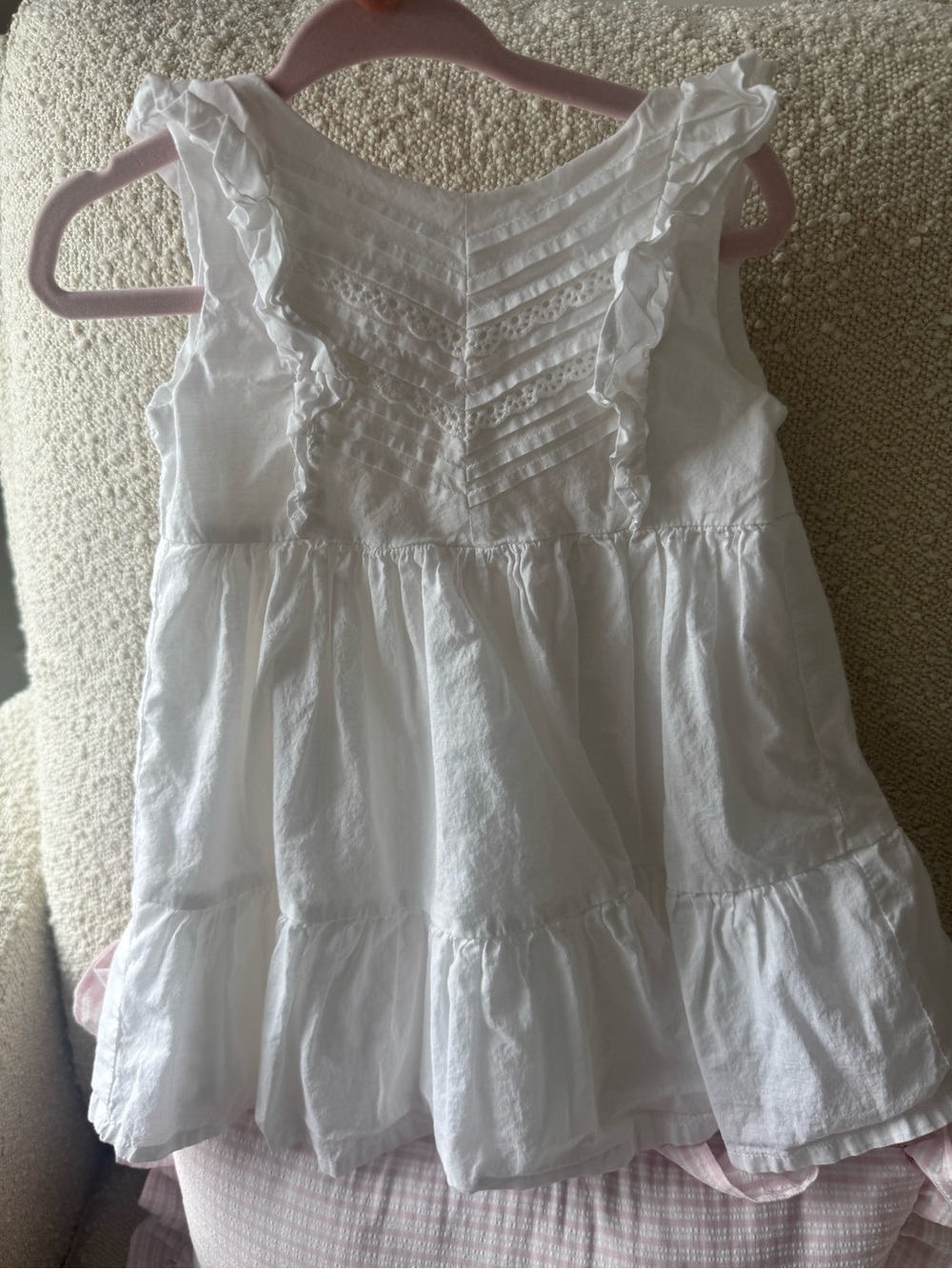OshKosh B'gosh White Ruffle Tiered Tank Top